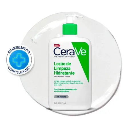 Loção De Limpeza Hidratante Para Pele Normal A Seca Cerave 473ml Não Possui