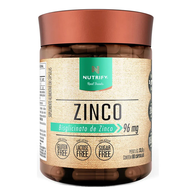 Zinco Nutrify 60 Cápsulas Neutro Sem Sabores