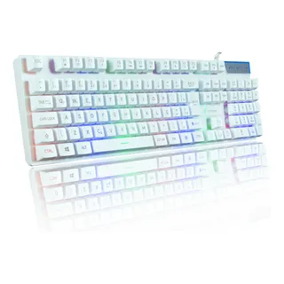 Teclado Gamer Semi MecĂąnico Usb E Iluminação Led Rgb Branco PortuguĂȘs Brasil - Titorion Teclado Gamer Semi MecĂąnico Usb E Iluminação Led Rgb Branco PortuguĂȘs Brasil - Titorion