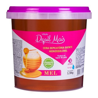 Cera Depilatória Visual Depil Mais Mel Micro-ondas 1300g Cera Depilatória Visual Depil Mais Mel Micro-ondas 1300g