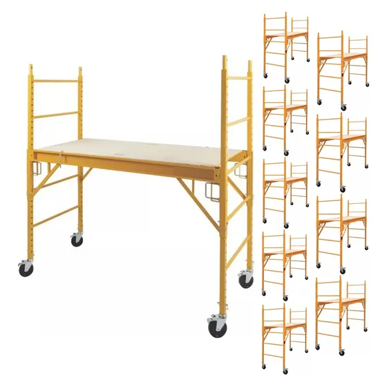 Kit 10 Andamio Rodante 1.82 M Altura Cap. 1000 Lb Para Obra