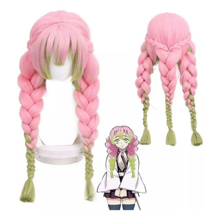 Peruca Rpg Wig Braid, Personagens De Anime Kanroji Mitsuri Peruca Rpg Wig Braid, Personagens De Anime Kanroji Mitsuri