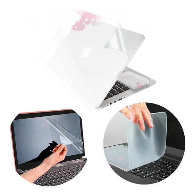 Kit Protector Pantalla Teclado Laptop 14 15 Pulgada Skin 4x1