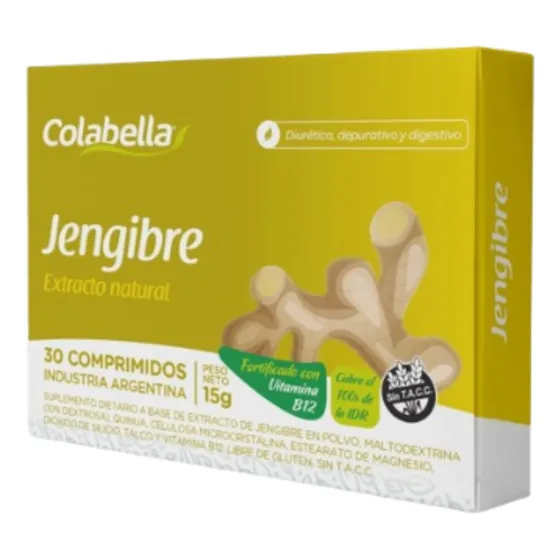 Jengibre Degistivo Natural X 30 Comprimidos Colabella