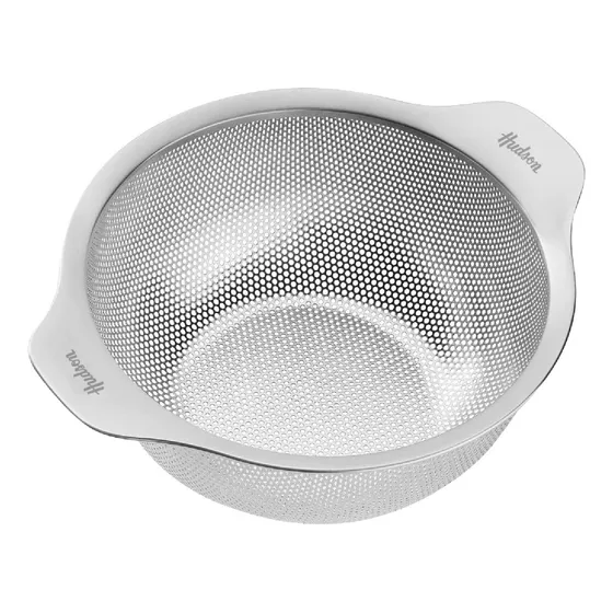 Escurridor Colador Acero Hudson Inoxidable 24cm Color Plateado