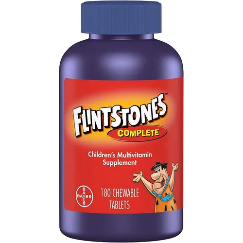 Flintstones Complete 180 Tabletas Masticables Sabor Fruta