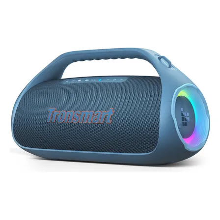 Tronsmart Bang 2 Bocina Bluetooth Portátil Para Fiestas 90w 2.1 Canales Con Correa Desmontable 26 Horas De Reproducción Ipx6 De Resistencia Al Agua Empareja Multiplica App Power Bank Azul