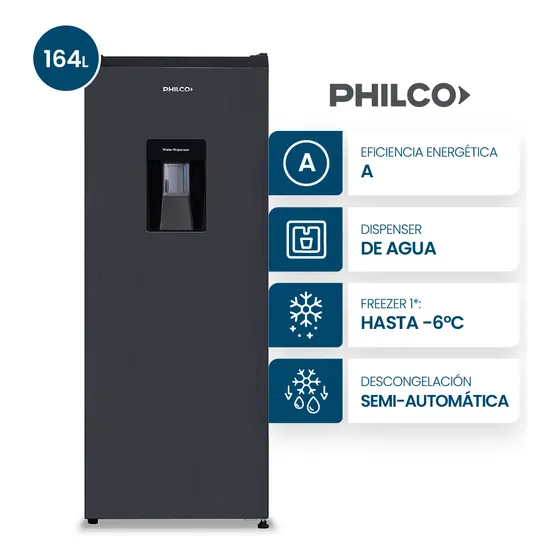 Heladera Cíclica Philco Single Door 164l Neta Con Dispenser