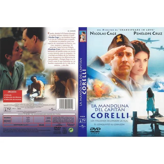 La Mandolina Del Capitán Corelli -  Nicolas Cage -  Dvd