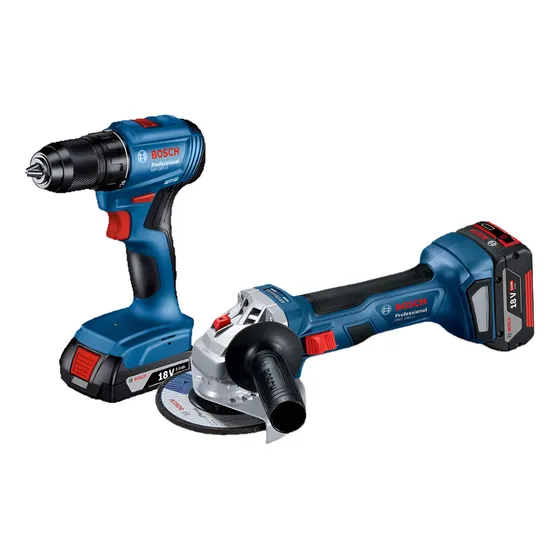 Combo Bosch Amoladora Gws-180 + Taladro Gsb 185 18v Completo