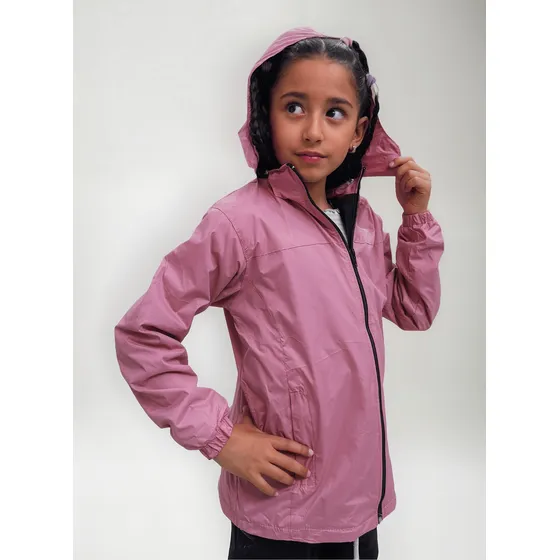Chaqueta Cortaviento Impermeable Unisex Para Niños Con Polar