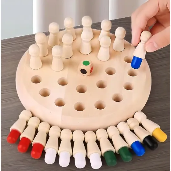 Juego Memoria Madera Niños- Ajedrez