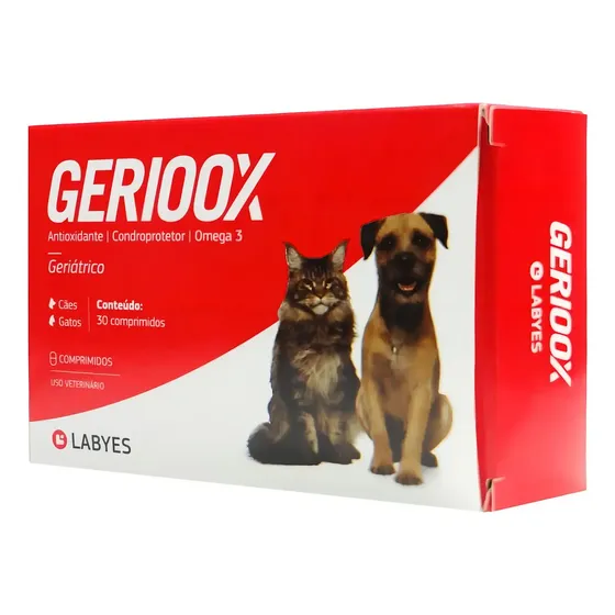 Gerioox 30 Comprimidos Condroprotetor Omega 3 Cães Labyes