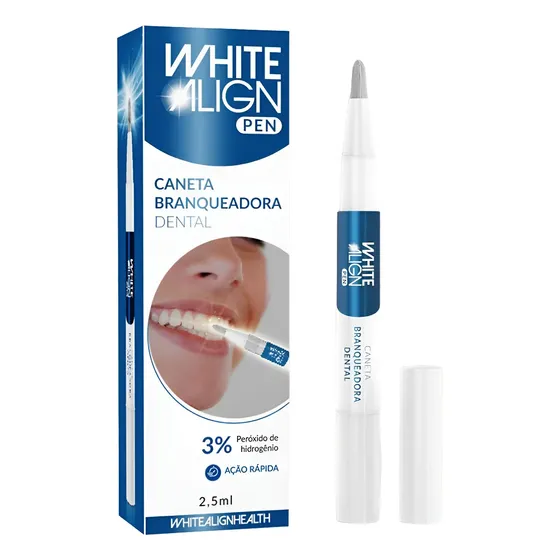 Whitealign Caneta Clareadora Dental Com Ponta Em Pincel