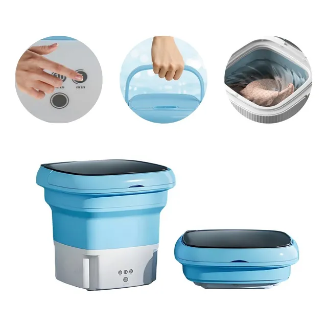 Mini Lavadora Lavarropas Portátil Plegable Compacta 8l