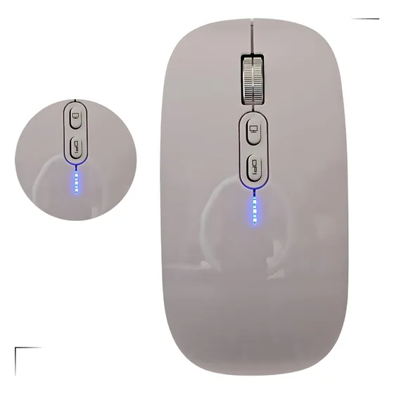 Mouse Bluetooth Recarregável Para Macbook Air Pro M1 M2 M3