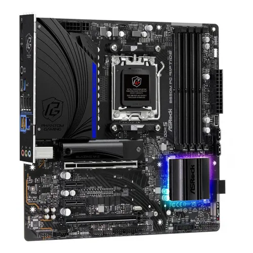 Board Asrock B650m Pg Riptide Am5 Procesadores Ryzen 7ma Color Negro