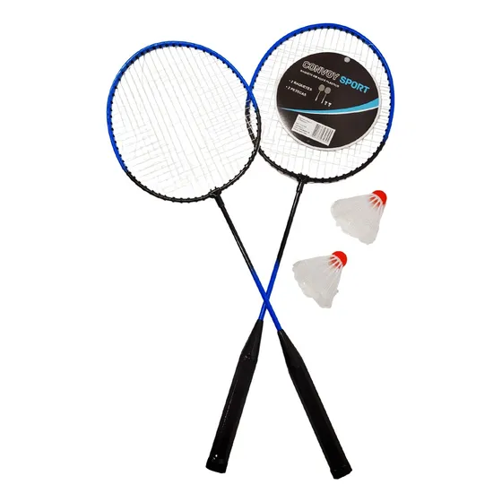 Kit Jogo Badminton Completo Com 2 Raquetes 2 Petecas E Bolsa