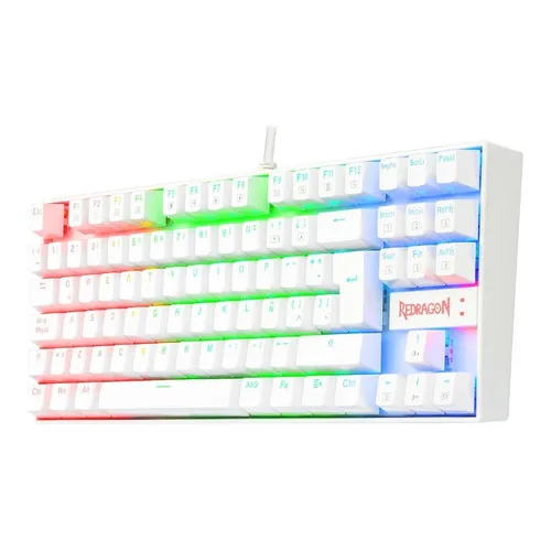 Teclado Mecánico Gamer Redragon Kumara Blanco K552w-rgb Blue