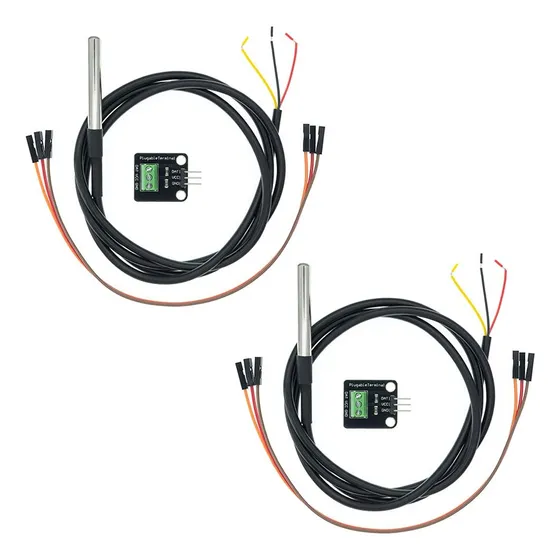 2 Pcs Juegos Kit  Módulo De Sensor  Temperatura Ds18b20