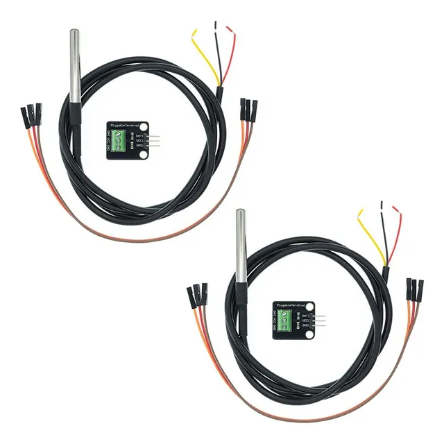 2 Pcs Juegos Kit  Módulo De Sensor  Temperatura Ds18b20