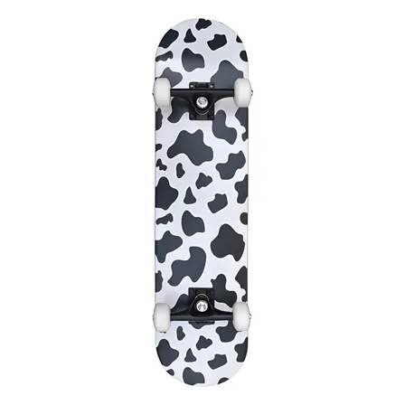 Skate Cow Print Black White 7.8