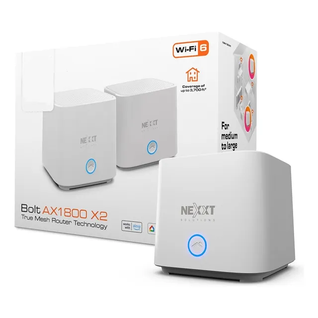 Sistema Wifi 6 Mesh Nexxt Bolt Ax1800 2 Nodos