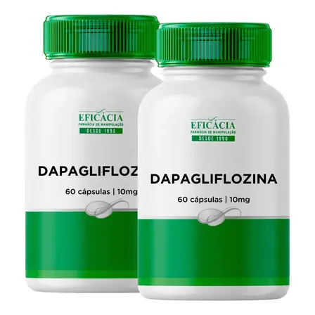 Dapagliflozina 10mg Linha Profissional (120 Cápsulas) Sem Sabor