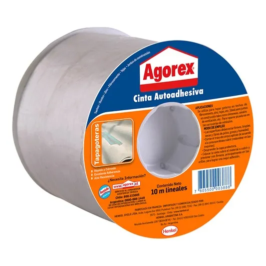 Cinta Autoadhesiva Tapagoteras Agorex 10 Metros