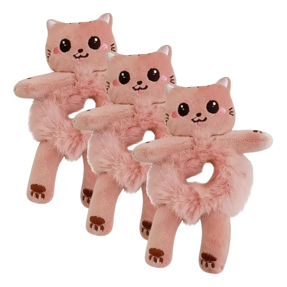 Cintas Decorativas Para El Pelo, Mxdzc-003, 3pzas, Gato, Ros Rosa