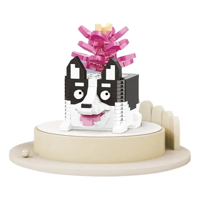 Regalos De Decoración De Ramo De Flores Con Diseño De Perro 
