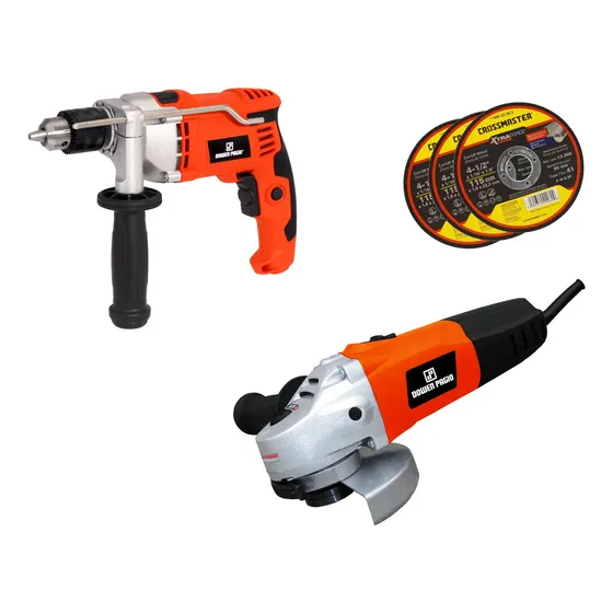 Amoladora Y Taladro 950w Dowen Pagio + 3 Discos Crossmaster