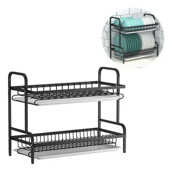 Escurreplatos De Acero Inoxidable Con Portaplatos,