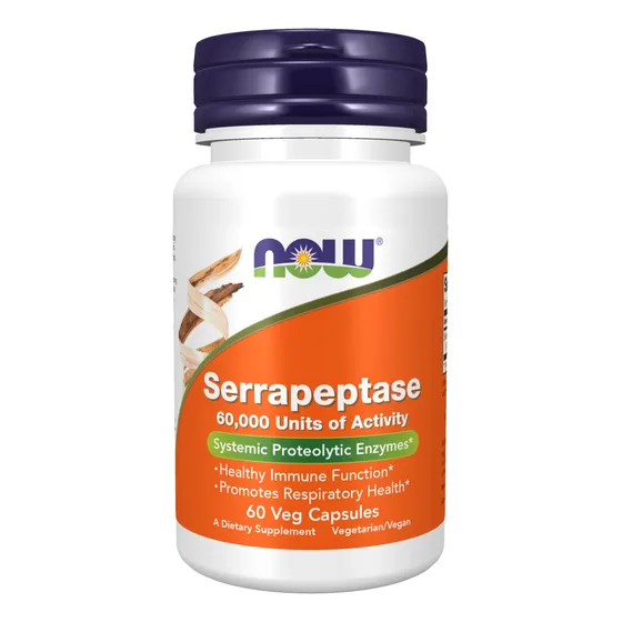 Supplement Now Serrapeptase 60 000 Unidades, 60 Cápsulas Veg