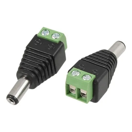 Conectores Dc Macho 5,5x2,1mm Para Camaras De Seguridad Jwk
