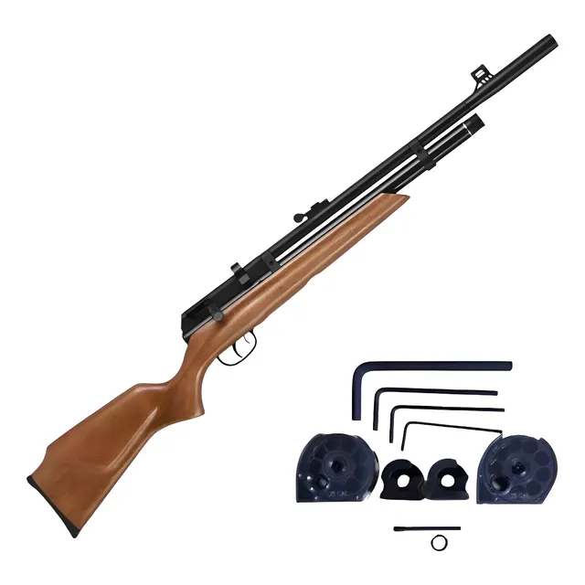 Carabina Rifle Pcp Raider Beeman Cargador 10 Diabolos 5.5mm Madera 5.5 Mm