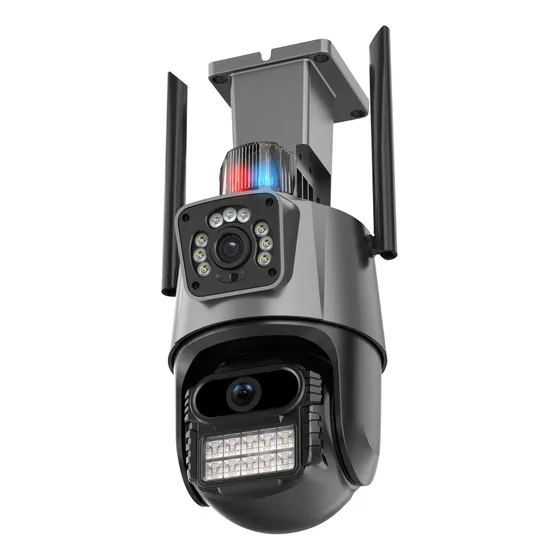 Câmera Wi-fi 4k 8mp Tela Dupla Visão Noturna Luz De Polícia