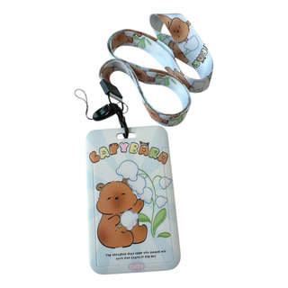 Tarjetero Porta Credencial Capibara Kawaii Moda Llavero Tarjetero Porta Credencial Capibara Kawaii Moda Llavero