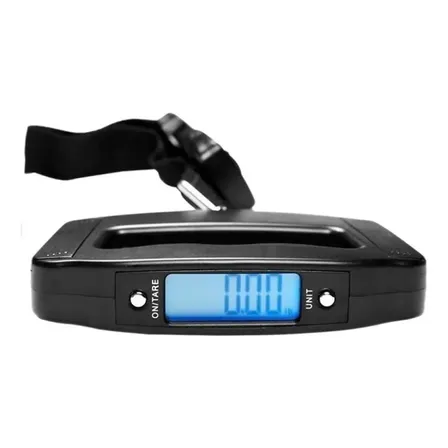 Balança Digital Portátil Para Mala Bagagem 50kg Mão Com Gancho Preto