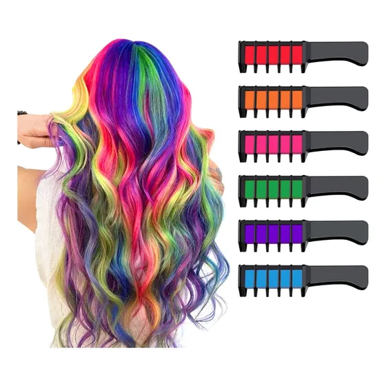 Mechas Magicas Tizas Para Cabello Set 6 Colores Cod 1887