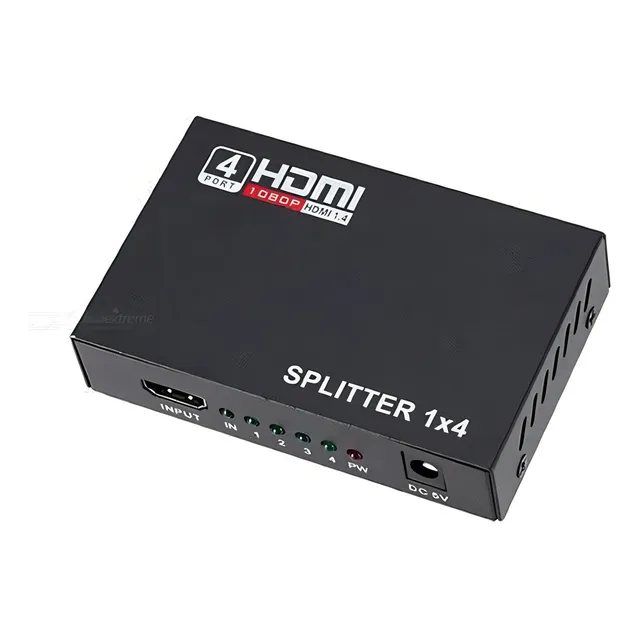 Splitter Hdmi 1x4 Full Hd 4k Y 2k Uhd Clonar Pantallas