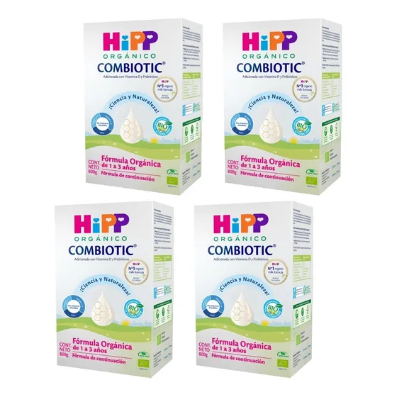 Hipp Orgánico Combiotic Fórmula Infantil 1 A 3 Años - 4 Pack