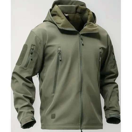 Campera Tactica Softshell Negra - Verde - Kaki
