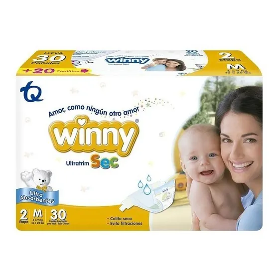 Pañal Winny Ultratrim Sec Etapa 2 30 Unidades Oferta