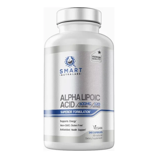 Ácido Alfa Lipoico 600 Mg Smartnutralabs Made In Eeuu 