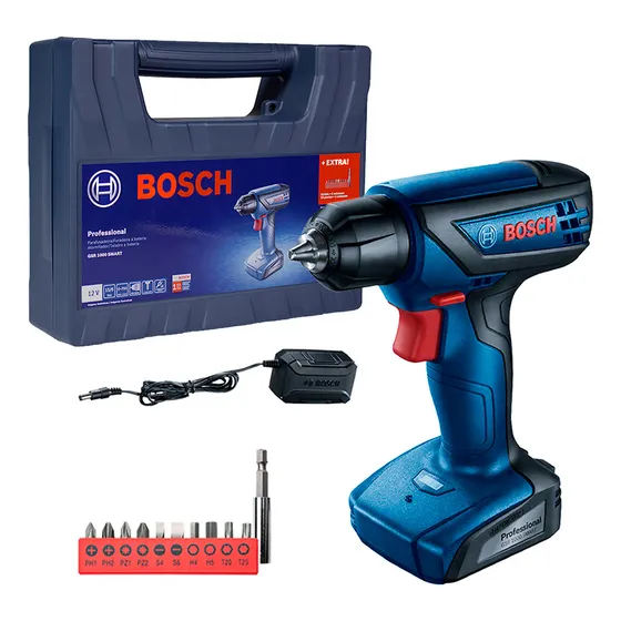 Taladro Atornillador Inalámbrico Bosch Gsr 1000 Smart 12v Color Azul