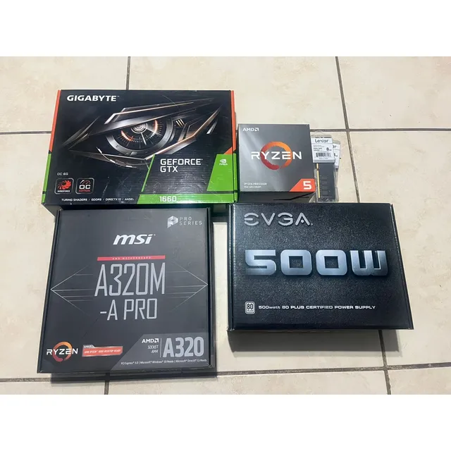 Kit Placa Madre Msi + Ryzen 5 3600 + Gtx 1660 Negro