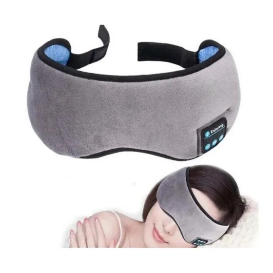 Máscara Inalámbrica Bluetooth Para Dormir Gafas Musicales Micrófono Color Gris B2T