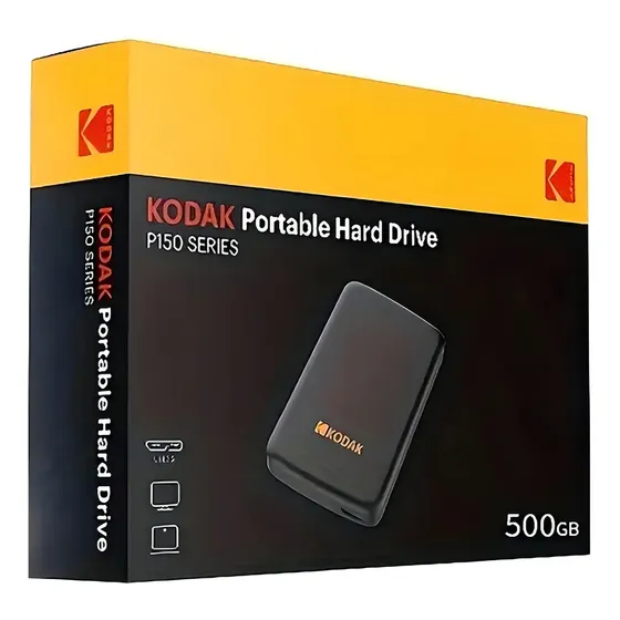 Disco Duro Externo 500gb Kodak P150 Usb 3.0 130m/s Negro