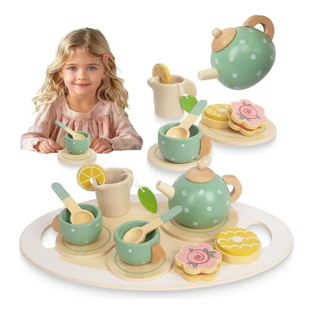Juego De Té Didactico Para Niños De Madera Montessori